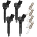 4 Ignition Coils With Iridium Spark Plugs 4-pins Fit 2015-2016 For Audi A3 1 8l L4 2015-2023 2 0l And Replacement Uf765 
