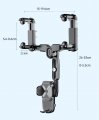 Rearview Mirror Car Phone Mount 360 Degrees Rotatable And Retractable Anti Shake Holder For Samsung Iphone Sony Smartphones