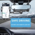 Rearview Mirror Car Phone Mount 360 Degrees Rotatable And Retractable Anti Shake Holder For Samsung Iphone Sony Smartphones