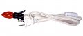 Creative Hobbies Halloween Pumpkin Single Light Replacement Clip In Lamp Cord With On Off Switch And Orange Steady Burning Bulb 