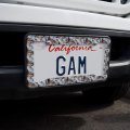 Wolf Pack Baby Wolves Snow Mountains Pattern License Plate Tag Frame