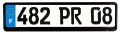 Complete French France White Eec European Front License Plate Tag And Frame Set Kit For Opel Adam Admiral Agila Ampera Antara