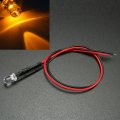 Uxcell 5pcs 5mm Pre Wired Led Yellow Dc3-6v Clear Lens Light Emitting Diodes