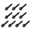 M4 X 25mm Carbon Steel Phillips Pan Head Machine Screws Bolts Combine With Spring Washer And Plain Washers 10pcs 