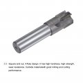 Uxcell Square Nose End Mill 25mm Cutting Dia Tungsten Carbide Tip 4 Straight Flutes Milling Cutter With 20mm Shank 2pcs