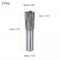 Uxcell Square Nose End Mill 25mm Cutting Dia Tungsten Carbide Tip 4 Straight Flutes Milling Cutter With 20mm Shank 2pcs