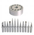 Et Soldering Tips 12pcs Pack With Metal Tip Holder For Weller We1010na Wes51 Wesd51 Pes51 Wep70 Wcc100 Ec2002m Ec1201a Solder 