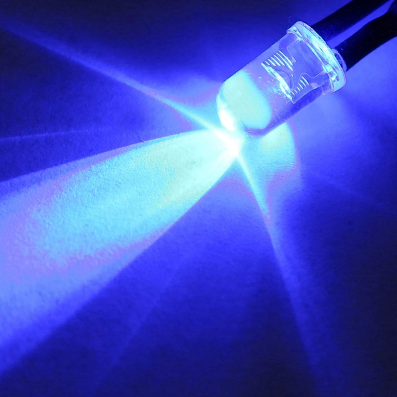 Prewired Led Light 3mm Slow Emerald Green Blue Pre Wired Round Top Bulb Lamp Dc 3-5v 20ma 2pcs