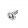Uxcell Flanged Button Head Socket Cap Screws M6 14mm Hex Drive 304 Stainless Steel Fasteners Bolts Fully Threaded Machine Screw