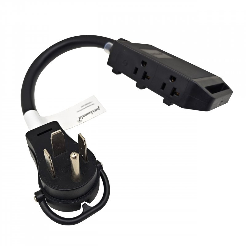 Parkworld 61957a Nema 14-60 Heavy Duty Industrial Adapter Cord 14-60p Male With Handle To 4 5-20r T-balde 5-15r Household Four