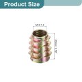 15pcs Hex Threaded Inserts M10 1 5x20 Zinc Alloy Flush Thread Nuts For Wood Furniture Socket Drive Insert Bolts