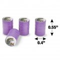 Musky Fishing 5 Valve Stem Caps For Tire Rim Wheel Aluminum Purple