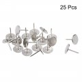Uxcell Upholstery Nails Tacks 16mmx20mm Flat Head Furniture Pins Silver Tone For Sofa Headboards 25 Pcs