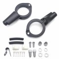 Httmt- Front Matte Black Turn Signal Relocation Kit Compatible With H-d Harle Fxd Dyna 2008-2017 P N Mt224-023-cd