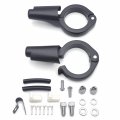 Httmt- Front Matte Black Turn Signal Relocation Kit Compatible With H-d Harle Fxd Dyna 2008-2017 P N Mt224-023-cd