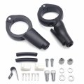 Httmt- Front Matte Black Turn Signal Relocation Kit Compatible With H-d Harle Fxd Dyna 2008-2017 P N Mt224-023-cd