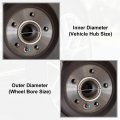 X Autohaux 4pcs Od 73 1mm To Id 72 6mm Aluminum Alloy Car Hub Centric Rings Wheel Bore Center Spacer