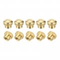 Brass Knurled Thumb Nuts M4x0 7mm Round Stepped Knobs Fasteners For 3d Printer Electronic Equipment 24pcs 