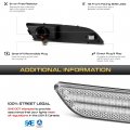 Full Led Amber Front Side Marker Lights For 2004-2008 Chrysler Crossfire Chrome Housing Clear Lens Direct Replacement Left