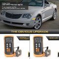 Vipmotoz Full Led Amber Front Side Marker Lights Compatible With 2004-2008 Chrysler Crossfire Chrome Housing Clear Lens Direct