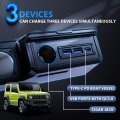 Autorder Custom Fit For Cigarette Lighter Adapter Suzuki Jimny 2019-2022 2023 Jb64 Jb74 Accessories Socket Splitter Dual Usb