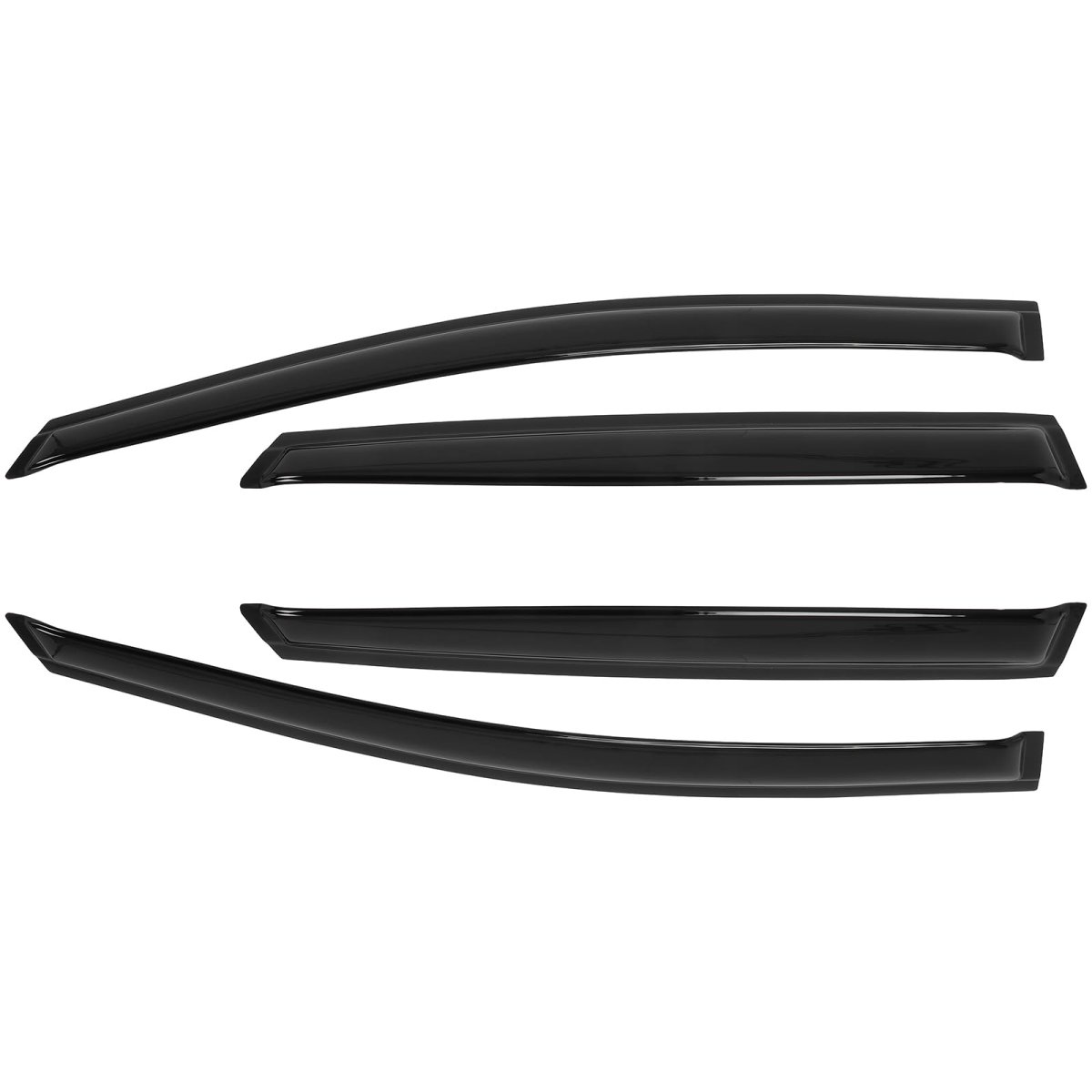 Side Window Deflectors 4 Piece For Toyota Venza 2008 To 2015 In Channel Rain Guards And Visors With Smoked Tint