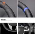 Mewant Matte Carbon Fiber Pu Leather Hand Stitched Car Steering Wheel Cover For Holden Commodore Ss 2008-2013