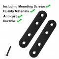 Uxcell 4pcs Straight Bracket Stainless Steel 80x17mm Flat Brace Corner Supporter With Screws For Wood Chair Bookshelf Board