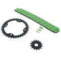 2004-2013 Fits Yamaha Yfz450 520-96 Green Non O Ring Chain Sprocket Black 14 38