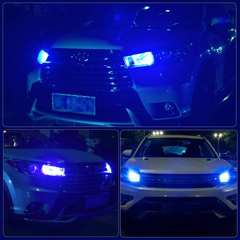 1157 Bay15d Led Light Bulbs Blue 4 Pack For Turn Signal Brake Reverse And Side Marker Lights 12v 18smd Replacement 1016 1034