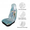 Fehuew Ocean Lotus Mermaid Girl In Bubble 2 Pcs Car Seat Covers Set Vehicle Front Protector Auto Interior Accessories Protetors
