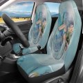 Fehuew Ocean Lotus Mermaid Girl In Bubble 2 Pcs Car Seat Covers Set Vehicle Front Protector Auto Interior Accessories Protetors