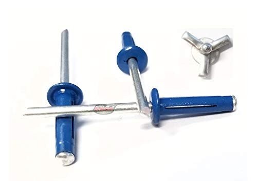 Chevron Blue 3 16 In Small Head Tri Fold Exploding Aluminum Mandrel Pop Rivets 50 Pack Ax66a-cbl-50-pk