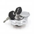 Uxcell Silver Tone Metal Motorcycle Oil Fuel Tank Gas Cap Lock Cover W 2 Keys For Cb125