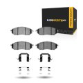 Front Disc Brake Pads For Infiniti M35 2006 To 2010 Ceramic Friction 5000 Advanced Series Includes Clips Hardware And Shims 6
