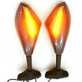Yibid Integrated Racing Motorcycle Led Turn Signal Marker Mirrors For Yamaha Xj6 Diversion F 2009-2011 R6s 2006 2009 R1