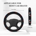 Dominican Republic Flag Butterfly Unisex Steering Wheel Covers 15 Inch Universal Car Protective Accessories