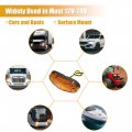 X Autohaux 10pcs 6 Led Side Trailer Marker Lights 12v-24v Amber Oval Indicator Clearance Lamp 2 5 Inch Waterproof For Truck Rv
