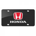 Ipick Image Made For Honda Red Logo Black Carbon Fiber Look Graphic Special Aluminum Metal License Plate