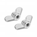 Uxcell M8 Wing Nuts Stainless Steel 304 Fasteners Parts Hurrican Screws Hand Twist Tighten Ear Butterfly Nut 2pcs