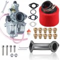 Jmchstore Vm22 Carburator W Curved Manifold Racing Performance Slide Intake Pipe Carb Kit For Predator 212cc Gx200 Coleman Baja