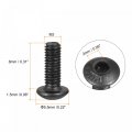 Uxcell M3x8mm Hex Socket Button Head Cap Bolts Screws Alloy Steel 100pcs