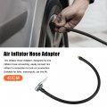 40cm Tire Inflator Extension Hose With Portable Inflatable Pump Connector Chuck Locking Air Tube Valve Connection Pipe For Car
