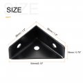 Uxcell 4pcs Angle Corner Brackets 38mm X Cold Rolled Steel Braces Joining Support With Screws For Desk Bed Edge Black
