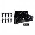 Uxcell 4pcs Angle Corner Brackets 38mm X Cold Rolled Steel Braces Joining Support With Screws For Desk Bed Edge Black