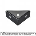 Uxcell 4pcs Angle Corner Brackets 38mm X Cold Rolled Steel Braces Joining Support With Screws For Desk Bed Edge Black