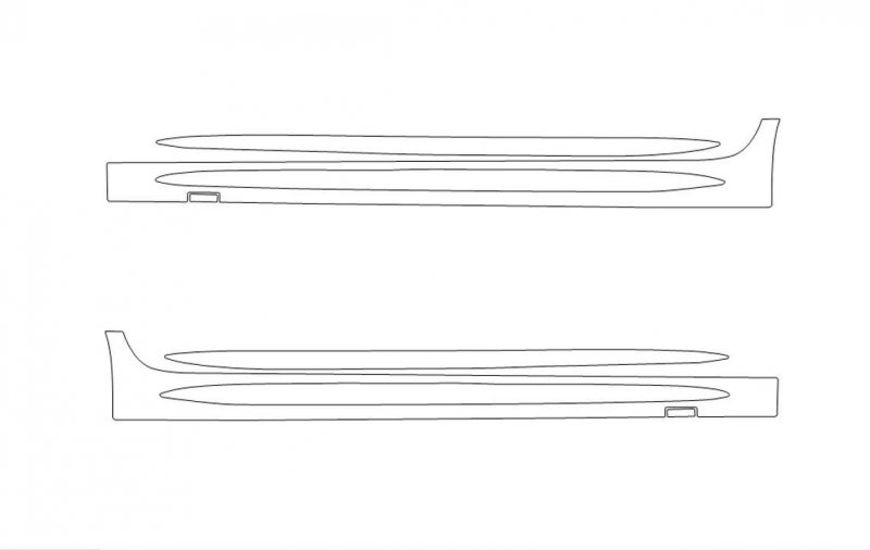 True Line Automotive Precut Door Rocker Guard Black Carbon Fiber Vinyl Film Kit For Mercedes-benz Cls-class Base Cls400 Cls550