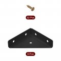 Uxcell 8pcs Angle Corner Brackets 66mm X Cold Rolled Steel Braces Joining Support With Screws For Desk Bed Edge Black