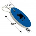 Graphics More Black Cat Lifting Leg And Licking Floating Keychain Oval Foam Fishing Boat Buoy Key Float