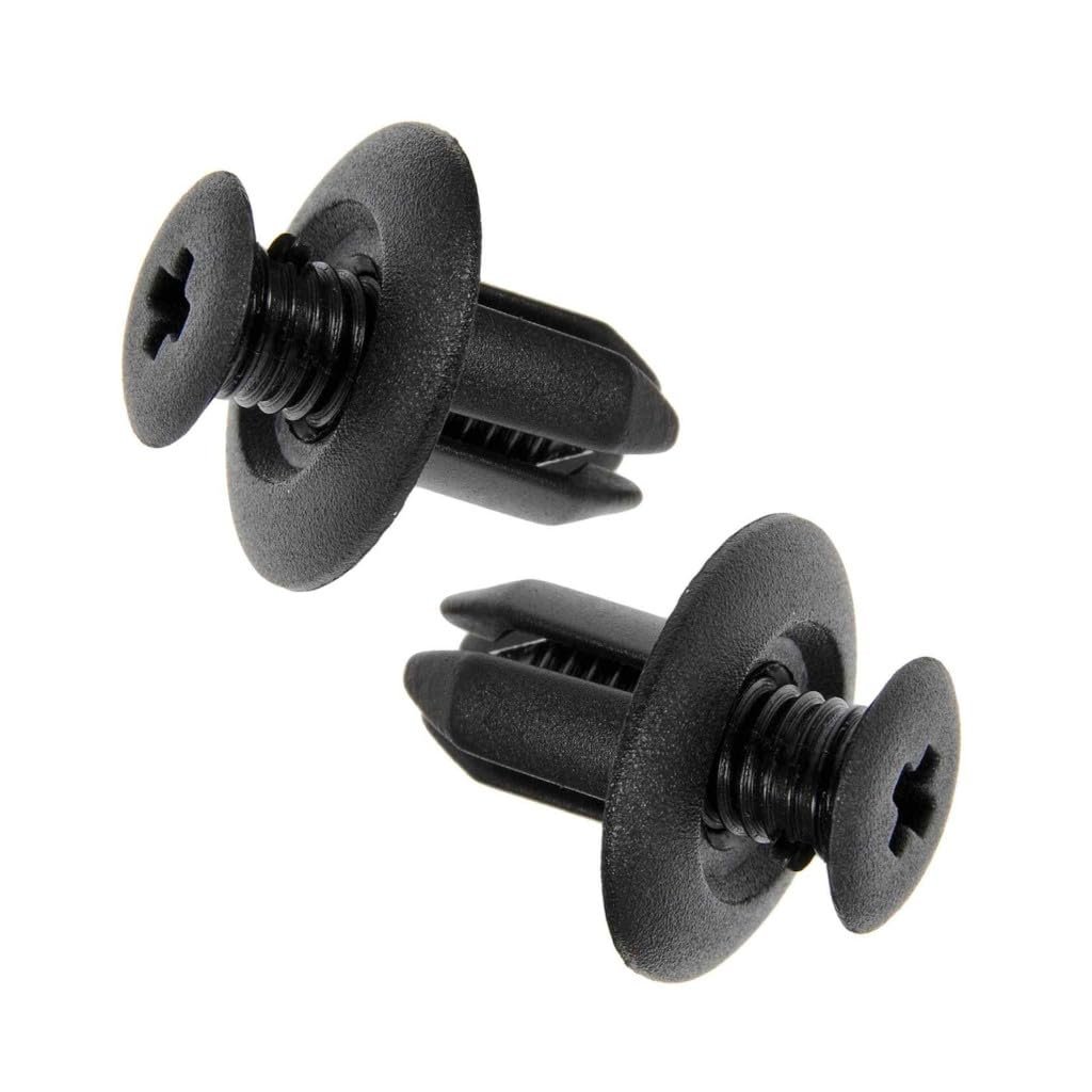 Bumper Retainers For Mazda Protege5 22 2003 Black Nylon Screw Rivets Fastener 0 4 In Face Diameter 0 3 Hole 86590 28000